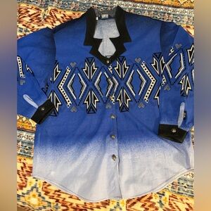 Brooks & Dunn by Panhandle Slim Geometric Button Down Western Shirt